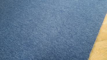 Schlingen (6€/m²) Teppichboden Raska blau 200 cm breite