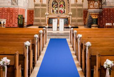 Blauer Läufer (4€/m²) Teppich Hochzeit Event 2 Meter breite in vielen verschiedenen Längen