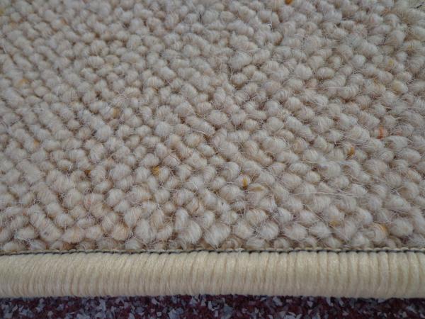 Berber Kettel Teppich aus 100% Schurwolle im Flor Natur Beige verschiedene Abmessungen