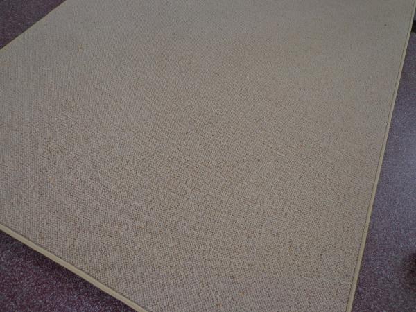 Berber Kettel Teppich aus 100% Schurwolle im Flor Natur Beige verschiedene Abmessungen