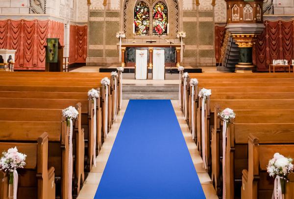 Blauer Läufer (4€/m²) Teppich Hochzeit Event 2 Meter breite in vielen verschiedenen Längen