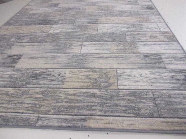 Wohnraum Designer Teppich Holz Silber Grau in verschiedenen Abmessungen