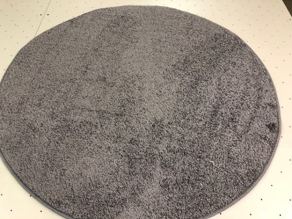 Kurzfloorteppich Rund Teppich Shaggy Kinder Teppich Grau 130 cm Rund