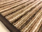 Wohnraum Teppich Flash Beige Braun gestreift in verschiedenen Abmessungen